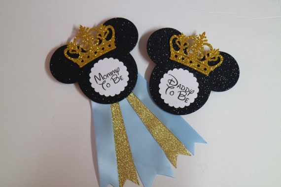 Baby Blue Gold Prince Mickey Mouse Baby Shower Mommy To Be Corsage Pin Accessories Corsages Ugaurbanag Com