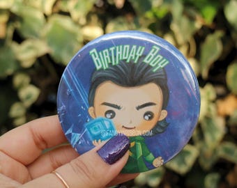 Superhero villain  Birthday Pin - Birthday Corsage - Birthday Gift - Birthday Boy - Superhero Birthday mischief