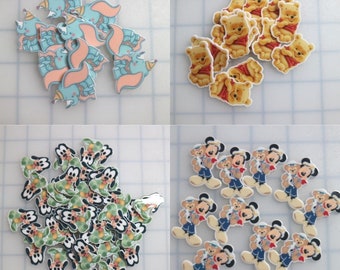 50pc Planar Resin - Resin Flatback - Character - Supplies - Embellishment - Bow Supply - Brooches - mouse baby shower