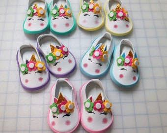 4in baby Unicorn shoes - party decorations - baby shower