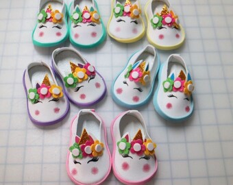 4in baby Unicorn shoes - party decorations - baby shower