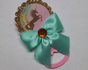 Unicorn Baby Shower Themed Guest Pins -  baby shower rattles - Guest Favors - Grandparent Pins