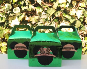 Wild One Safari Jungle Mouse Birthday Party Favor - Treat Box - Party Decorations