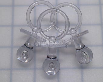12 baby shower clear pacifiers - party favor decorations - Craft Supply
