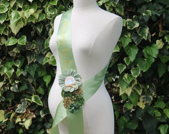 Green Safari Baby Shower, Sage green gold Safari Maternity Sash, Animal Mommy To Be Ribbon belly sash Baby shower Gift