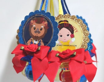 12 Team Beauty Team Beast Beauty and the Beast Princess Belle Themed Baby Shower Pacifier Necklaces - Baby Shower Games - Party Decorations