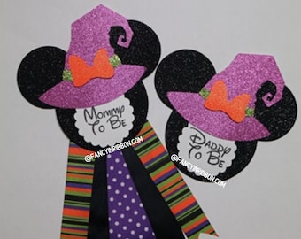 Witch Halloween  Themed Baby Shower Mommy to Be Corsage Hocus Pocus