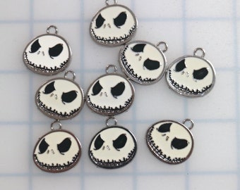 8pc Halloween charm - Character - Supplies - Embellishment - jewelry Supply - Brooches - skeleton