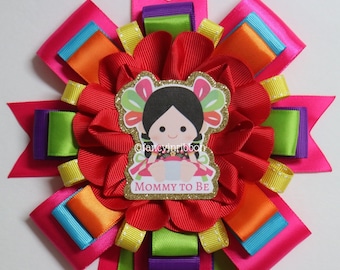 Fiesta Mexicans Rag Doll Baby Girl  Baby Shower Themed Mommy Corsage Pin