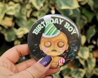 Space Heroes  Birthday boy- Birthday Pin - Birthday Badge - Birthday Gift