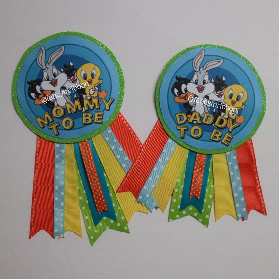 Baby Looney Tunes Baby Shower Mommy To Be Corsage Pin Etsy