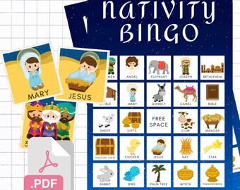 PDF File - Christmas Nativity Bingo Game Printable