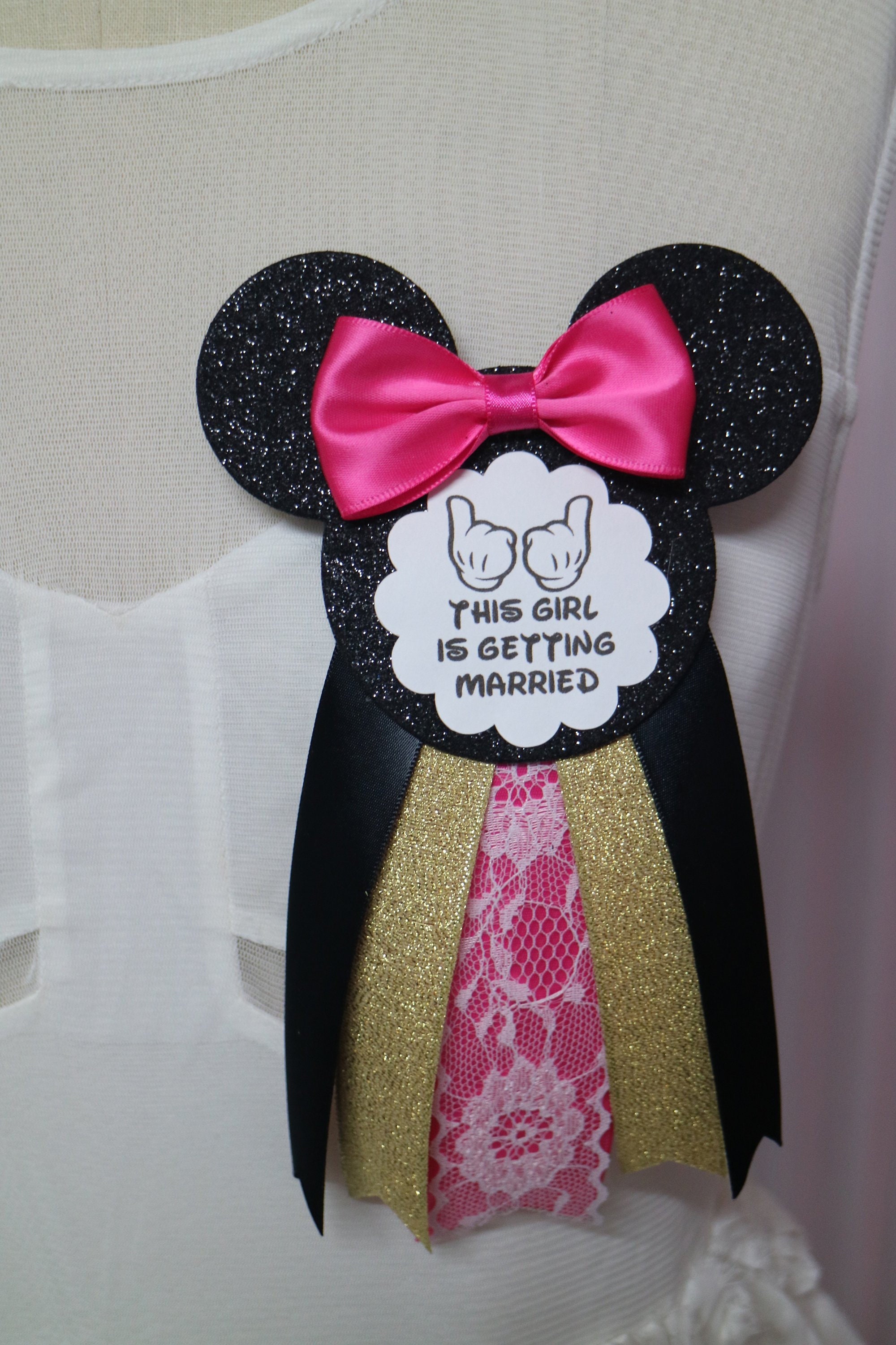 Disney Bridal Shower Decorations Pink Gold Bride To Be Pin Etsy