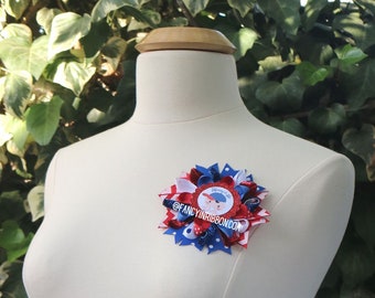 Baby baseball sports baby shower mom corsage pin - blue its a boy blue red