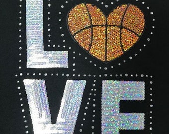 Love Basketball Pailletten & Strass Hoodie