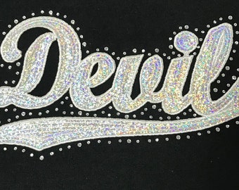 Teufel Pailletten & Strass Hoodie