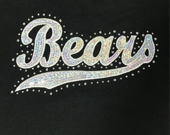 Bären Pailletten & Strass Hoodie