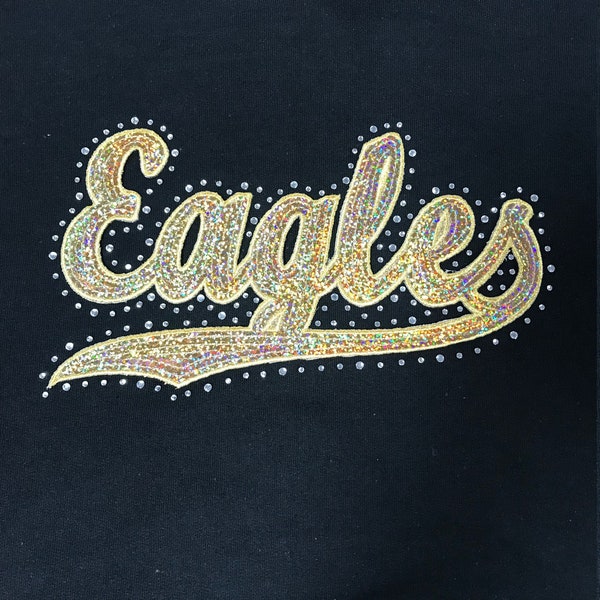 Sequin eagle hoodie Clearance