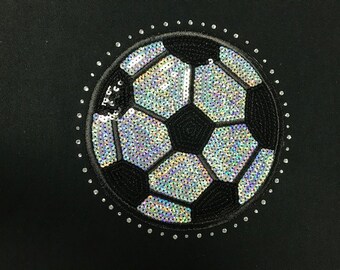 Fußball Ball Pailletten & Strass Hoodie