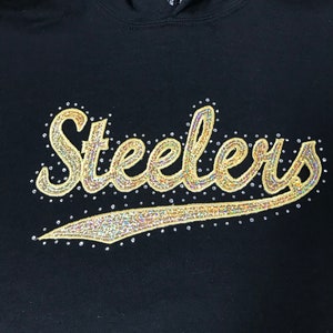 Sequin & Rhinestone Steelers Hoodie