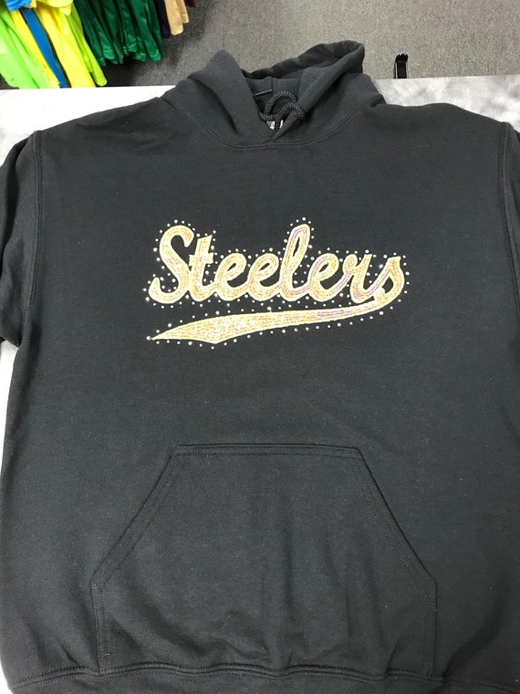 Sequin & Rhinestone Steelers Hoodie - Etsy