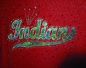 Indianer Pailletten & Strass Glitter Hoodie