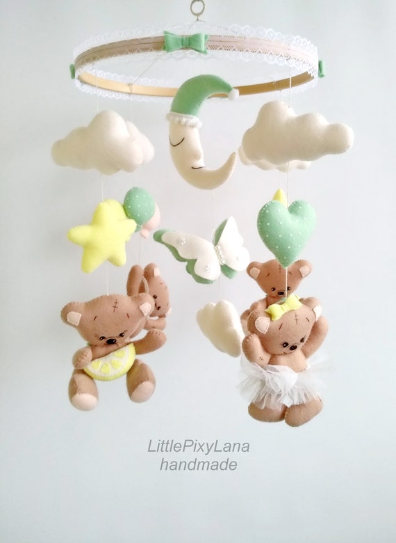 teddy bear crib mobile