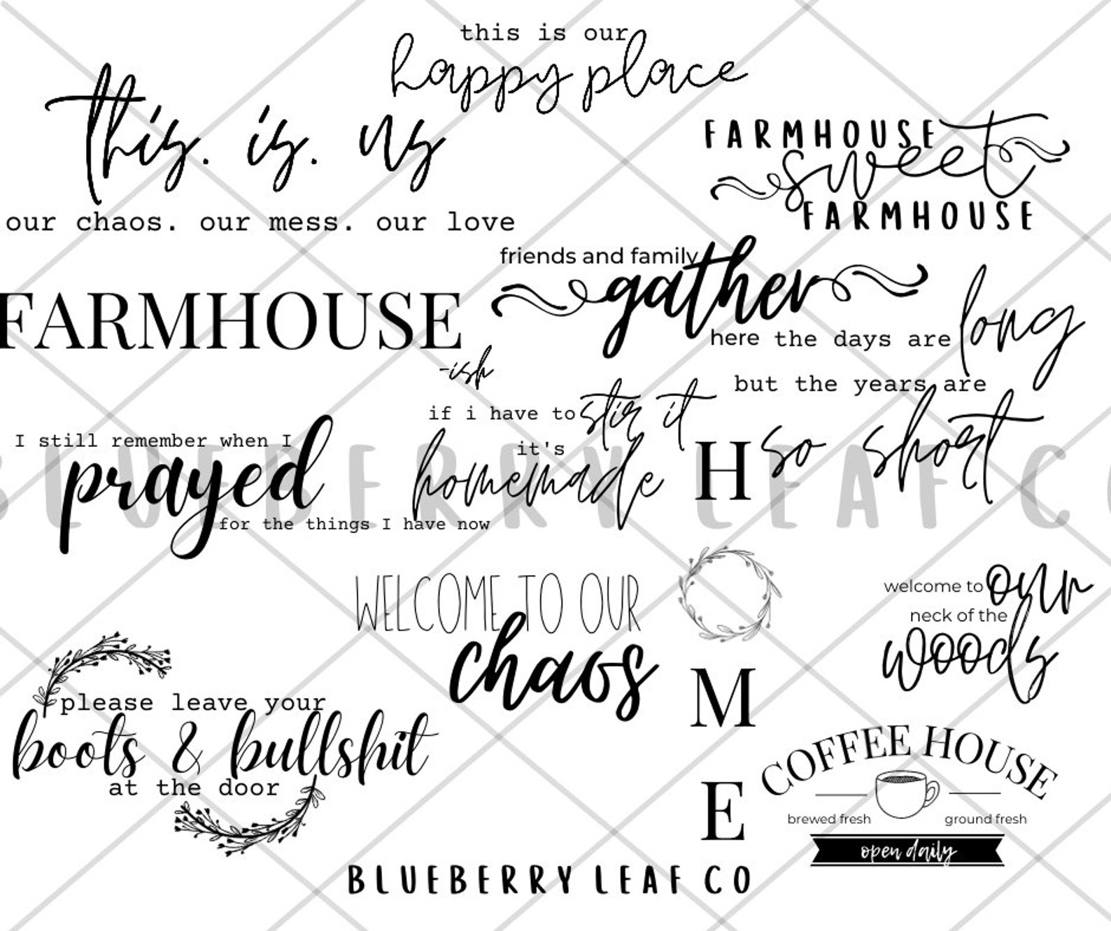 40 Rustic Farmhouse Sayings Bundle SVGs/ PNGs for Signs | Etsy