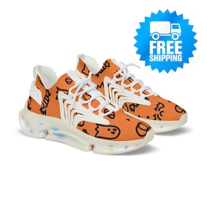 Stylish Men&#39;s Mesh Sneakers with Memory Foam Sole | Lightweight Breathable Sports Shoes | Lace-Up Closure | Black or White Detailing