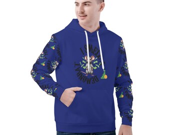 Democrat Sarcastic Blue Demonrat Hoodie - Mens Warm FJB All Over Print