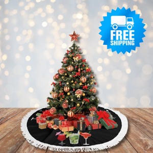 Fringed Christmas Tree Skirt: Festive Holiday Home Decor