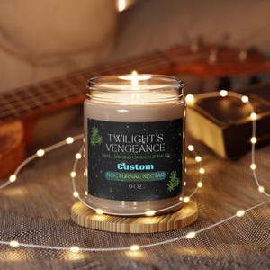Custom soy wax candle, 9oz clear glass jar, custom label, fragrance options, gift for relaxation, home decor, hand poured, unique