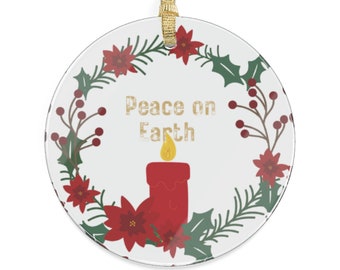 Festive Elegance: Classic Peace on Earth or Playful Cat 3D Christmas Ornaments!