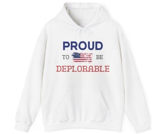 Trump 2024 Elections 2024 Deplorable Voter 2024 Hooded Sweatshirt - Unisex Heavy Blend