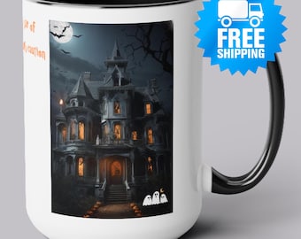 Haunted House Coffee Mug: Spooktacular Halloween Home Decor