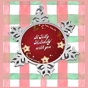 Pewter Snowflake Ornament: Customizable Holiday Decor