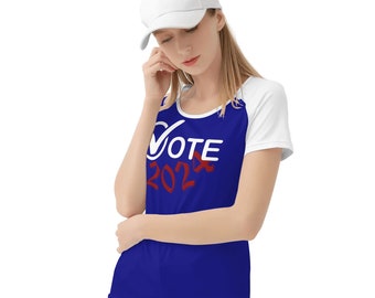 T-shirt imprimé patriotique pour femmes - Design américain