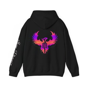 Phoenix QR Code Gamer Hoodie: Unisex Gaming Sweatshirt image 3