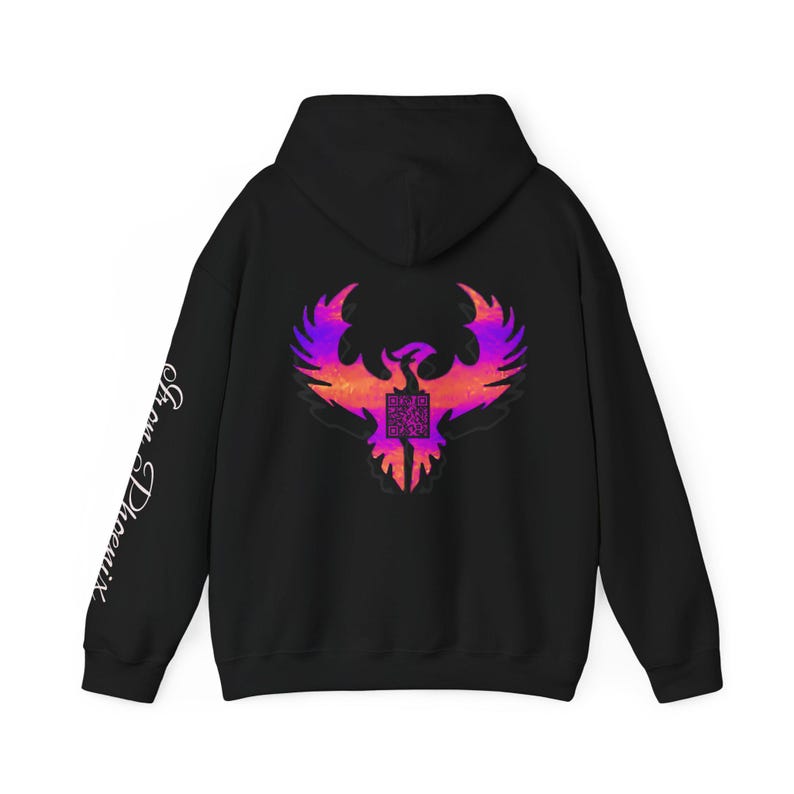 Phoenix QR Code Gamer Hoodie: Unisex Gaming Sweatshirt image 3