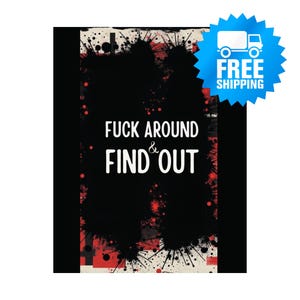 Modern Minimalist FAFO Satin Poster Print: Office Home Decor