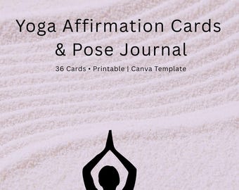 Yogameditation Bekräftelsekort Journal för Mindfulness och Självvård, Verktyg för Positivt Tänkande