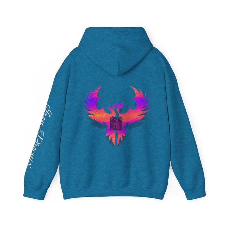 Phoenix QR Code Gamer Hoodie: Unisex Gaming Sweatshirt image 5