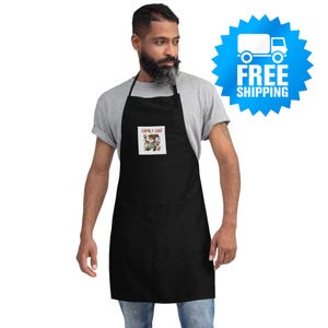 Embroidered Apron - Personalized Kitchen Apron, Custom Gift for Chefs & Food Lovers, Cute Cooking Accessory, Unique Design