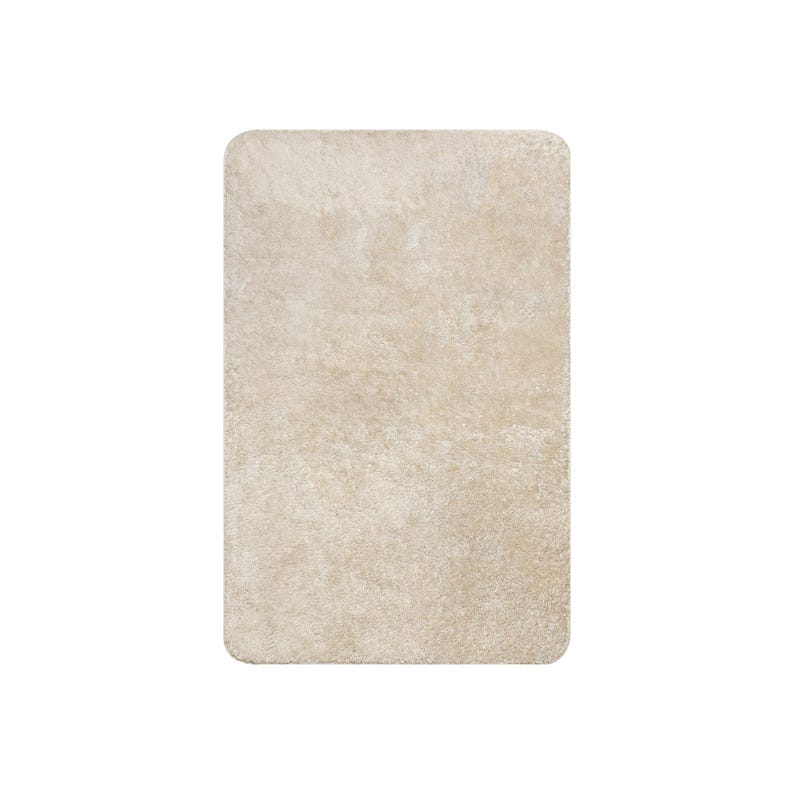 a square white rug on a white background