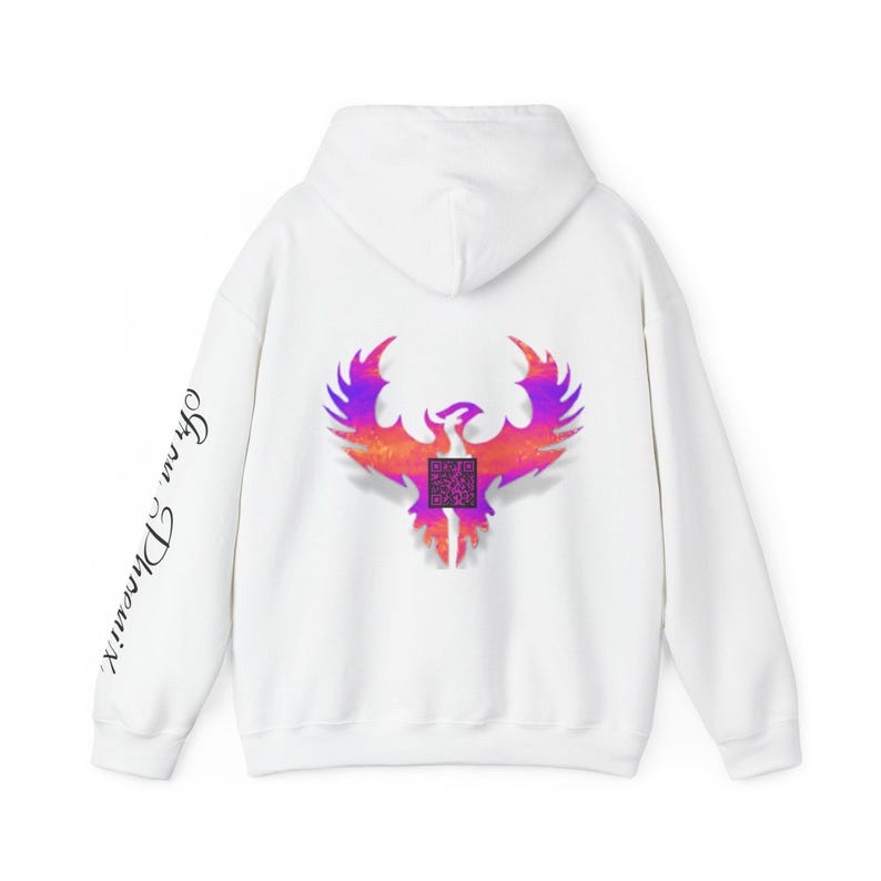 Phoenix QR Code Gamer Hoodie: Unisex Gaming Sweatshirt image 1