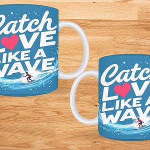 Surfing Ceramic Coffee Mug: Beach House Decor, Ocean Lover Gift image 3