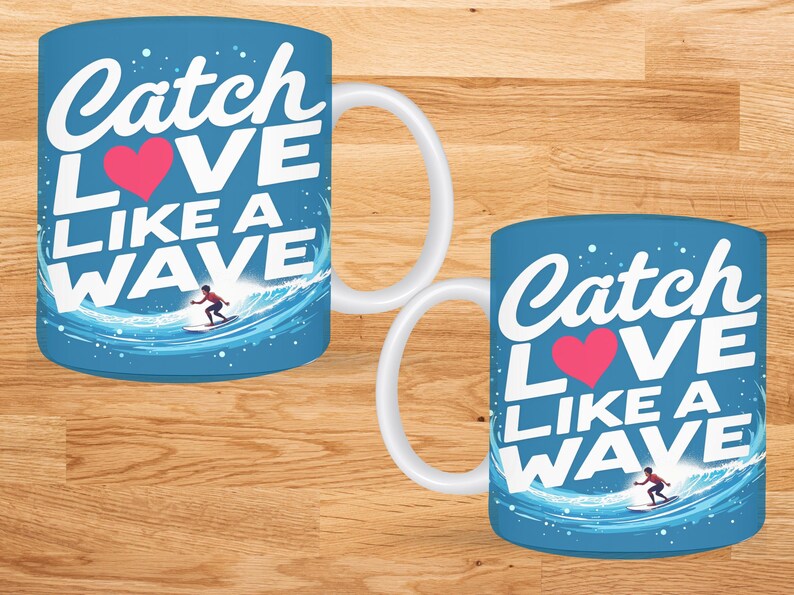 Surfing Ceramic Coffee Mug: Beach House Decor, Ocean Lover Gift image 3
