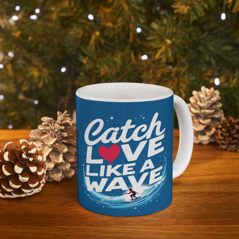 Surfing Ceramic Coffee Mug: Beach House Decor, Ocean Lover Gift image 7