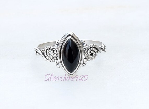 Black Onyx Ring Black Stone Ring 925 Sterling Silver Ring Etsy Black Onyx Ring Black Stone Ring 925 Sterling Silver Ring Etsy