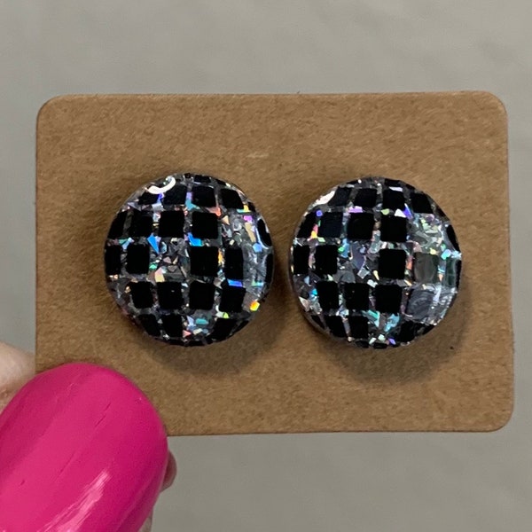 TS Disco Ball Stud Earrings